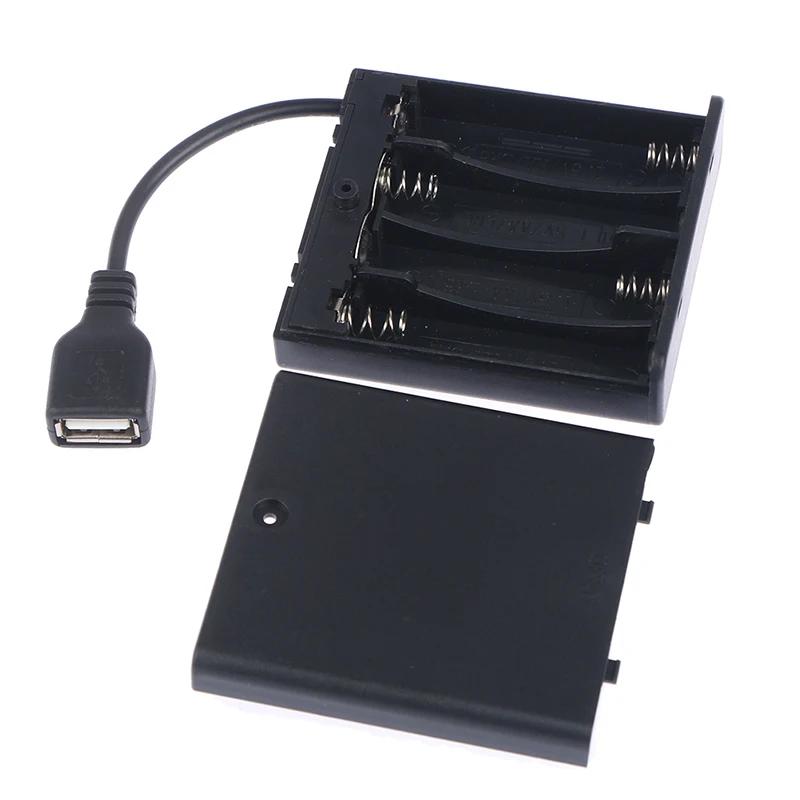 5V LED Ʈ  USB ͸ ġ ڽ ̽, USB ̴   ġ, 4 X AA, 1 